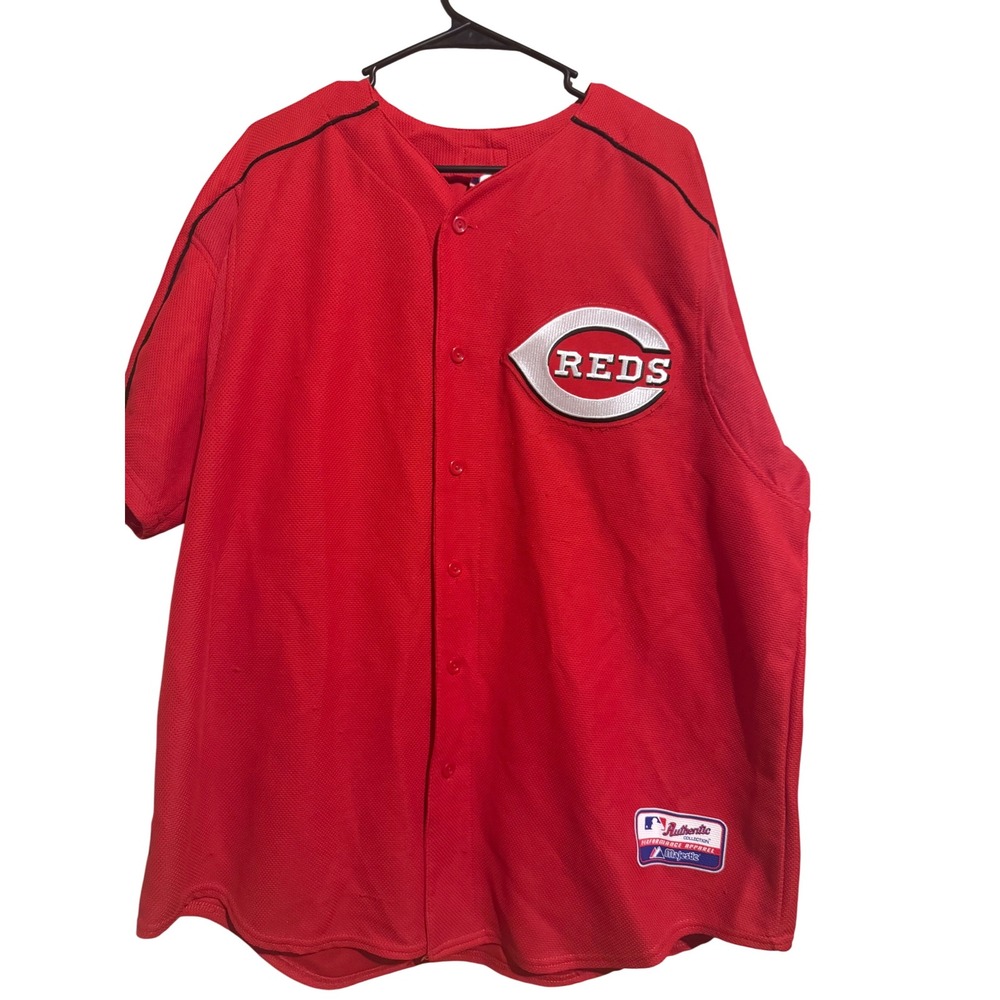 Majestic Cincinnati Reds Baseball Jersey Red Authentic Collection Men Size Large